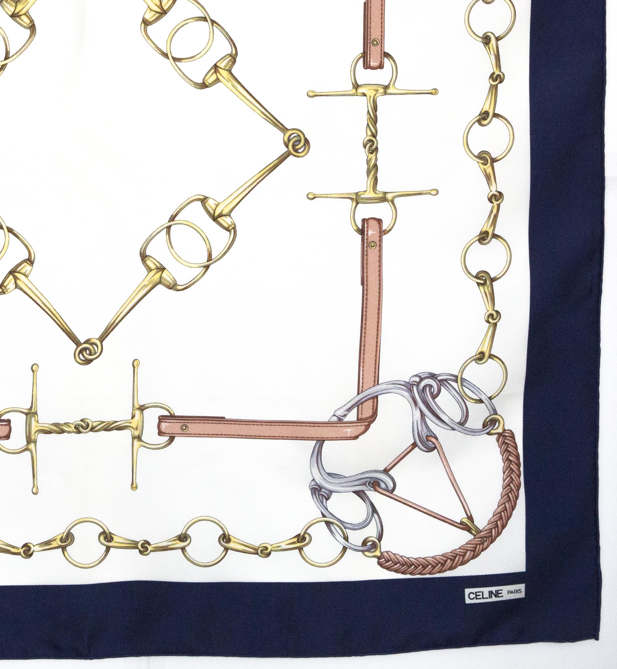 Women's or Men's Celine Silk Scarf For Sale