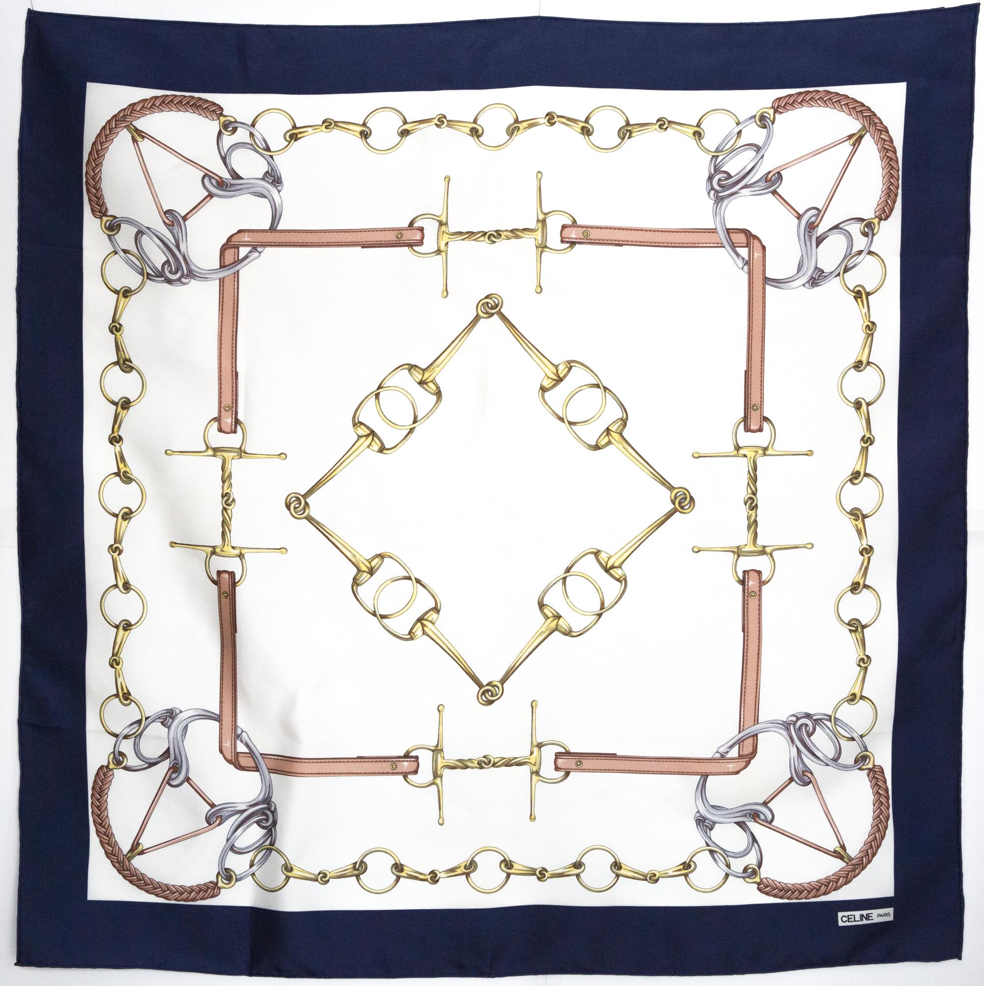 Celine Silk Scarf For Sale 2
