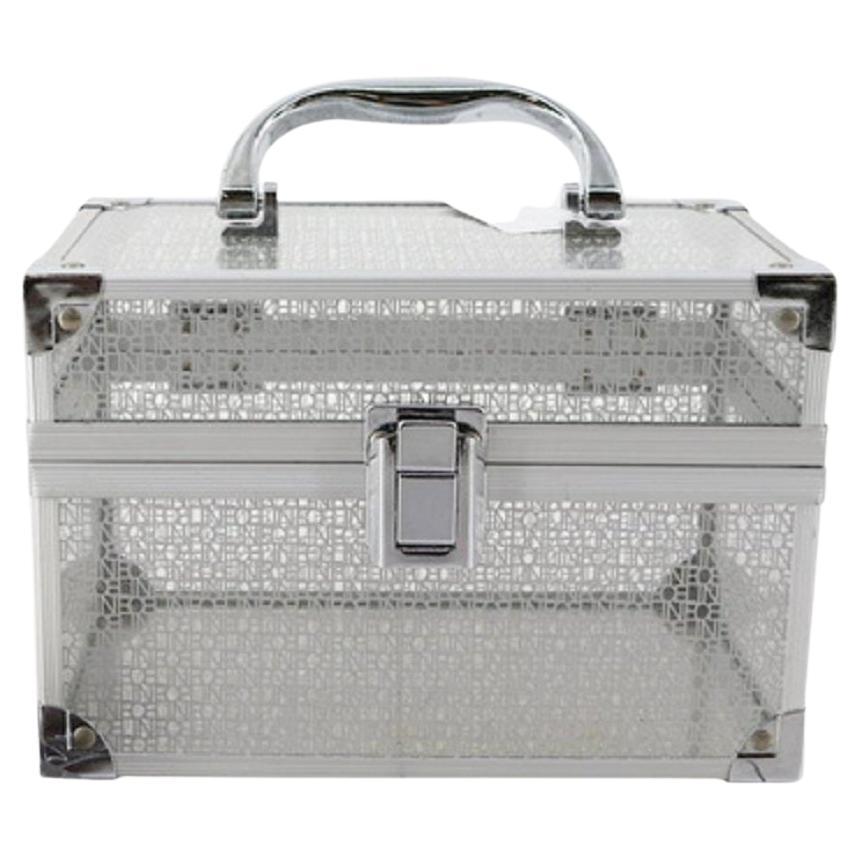Celine Silver Plastic Clear Case Cosmetic Clear Case Box For Sale