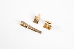 Set di fermacravatte e gemelli da polso Celine Triomphe in tonalità argento