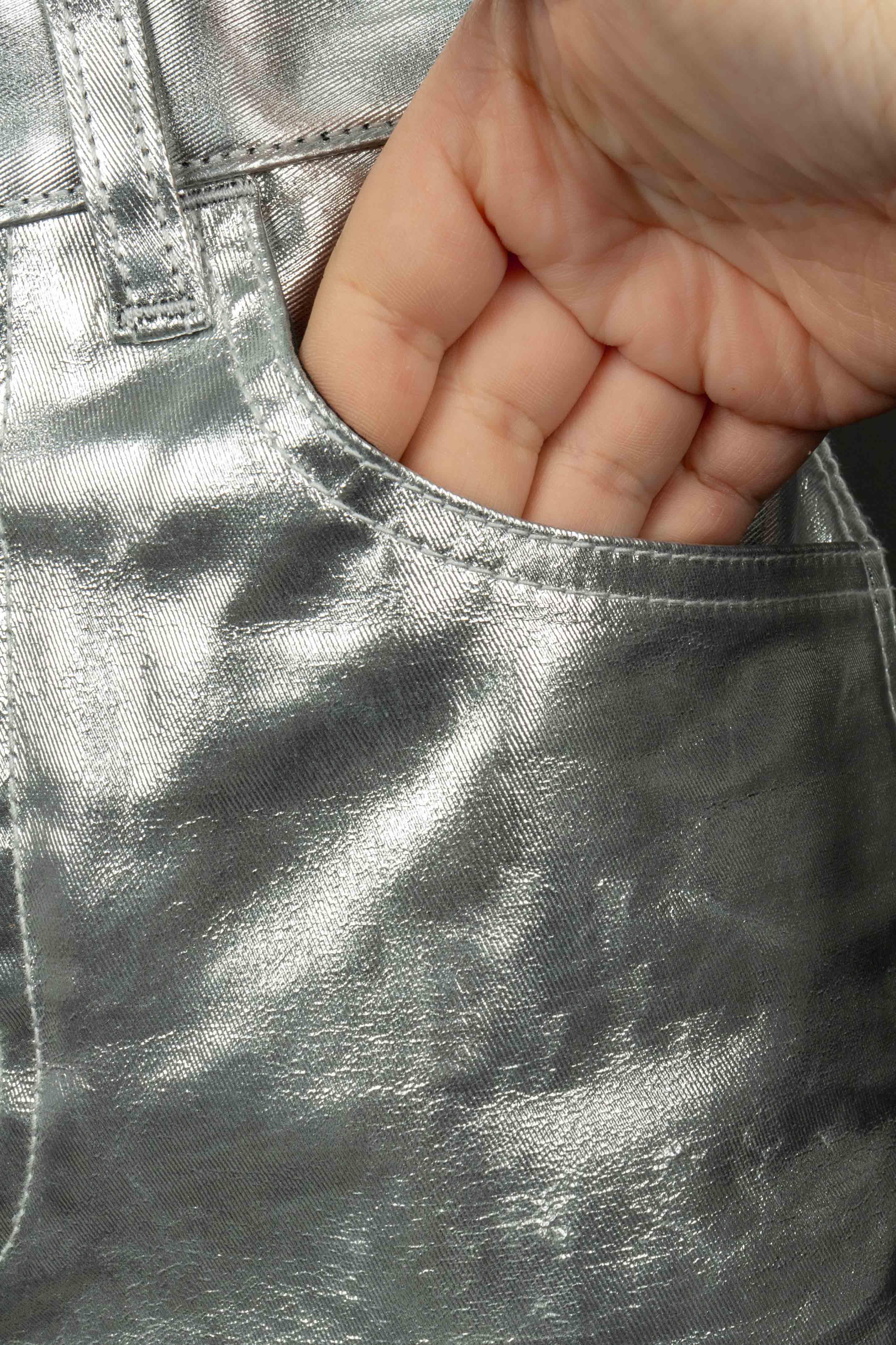 Pantalones plateados Celine en venta 1
