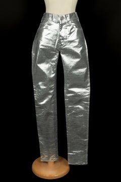 Pantalon argenté Celine