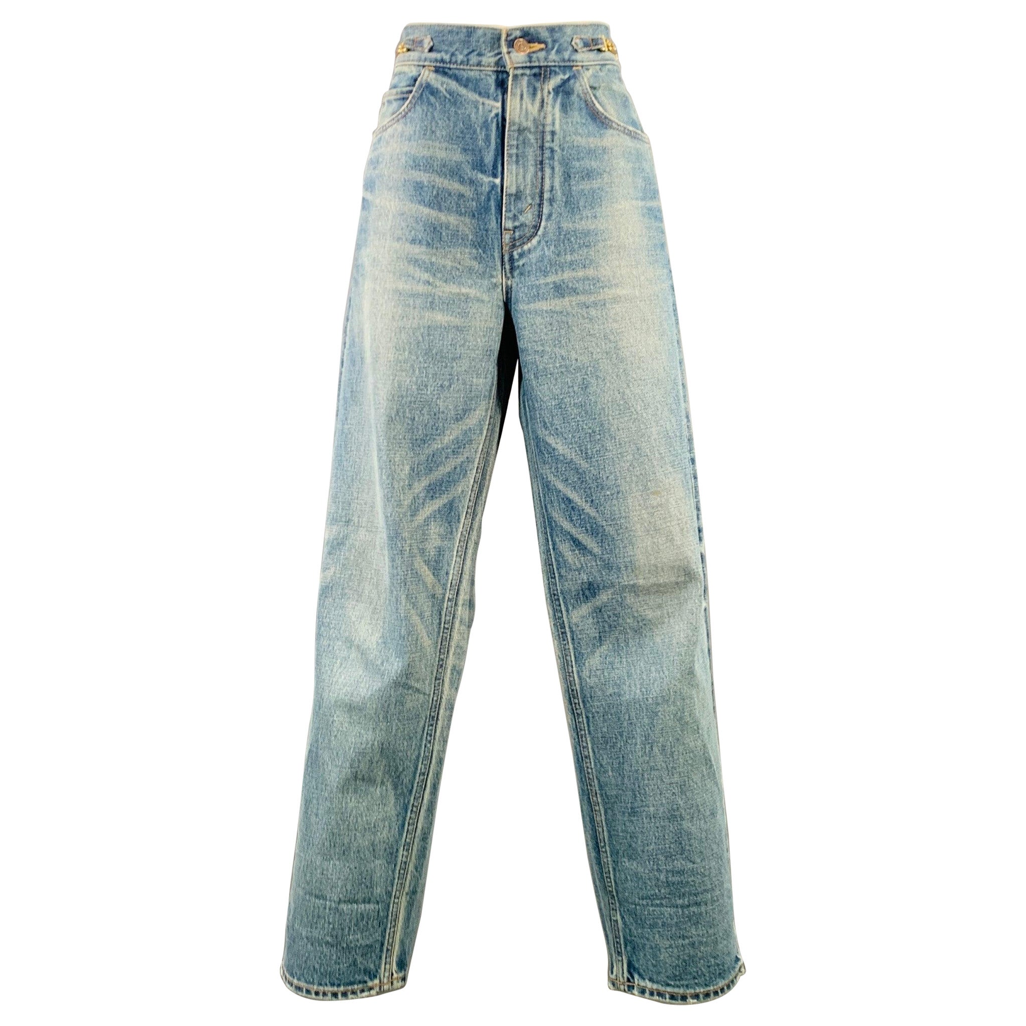 CELINE Size 29 Blue Denim Zip Fly Jeans