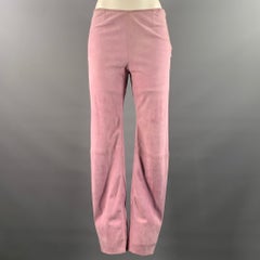 Celine Taille 4 Pantalon en cuir et daim violet lavande