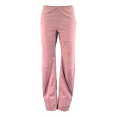 CELINE Size 4 Purple Lavender Leather Suede Pants
