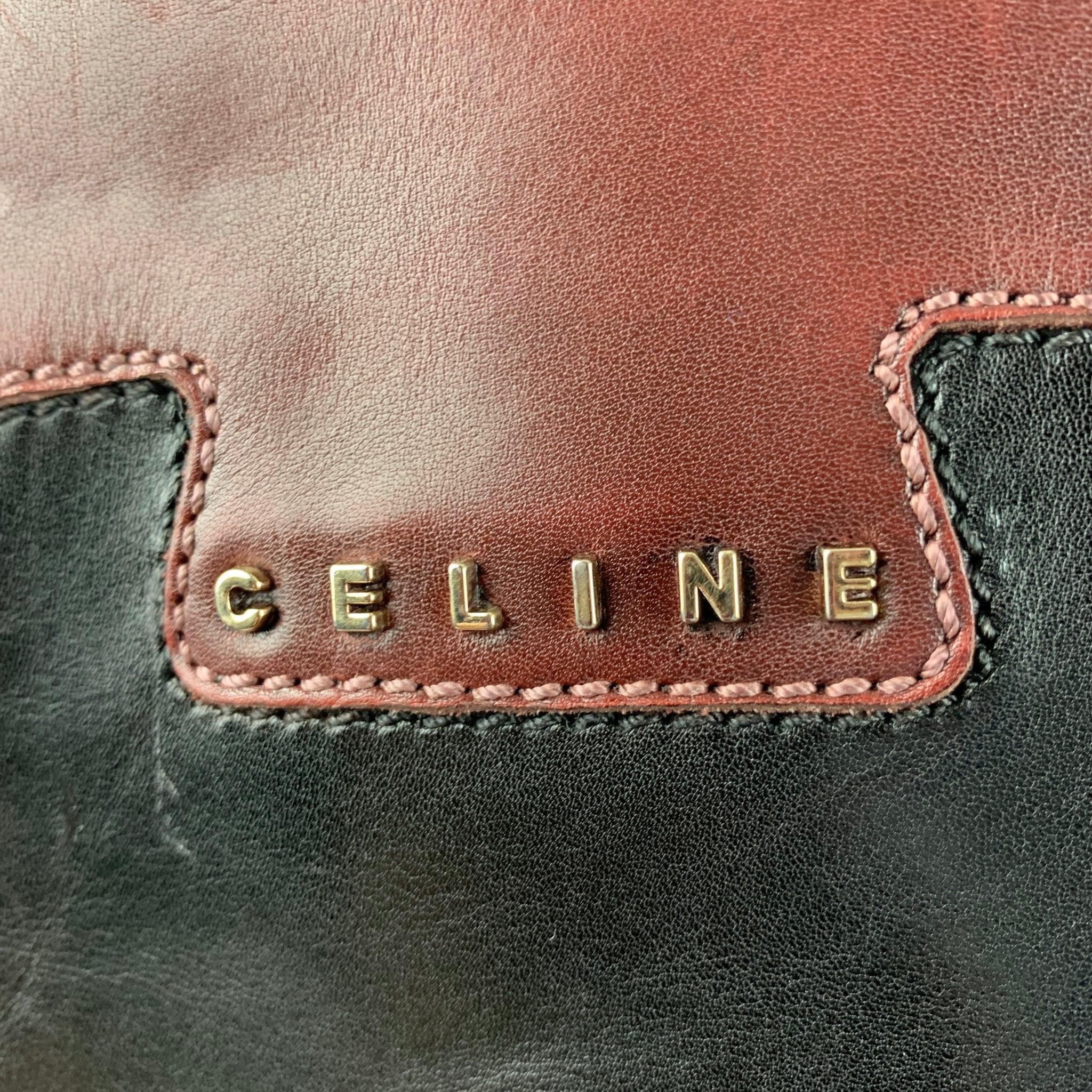 CELINE Size 7 Black Brown Pull On Boots For Sale 4