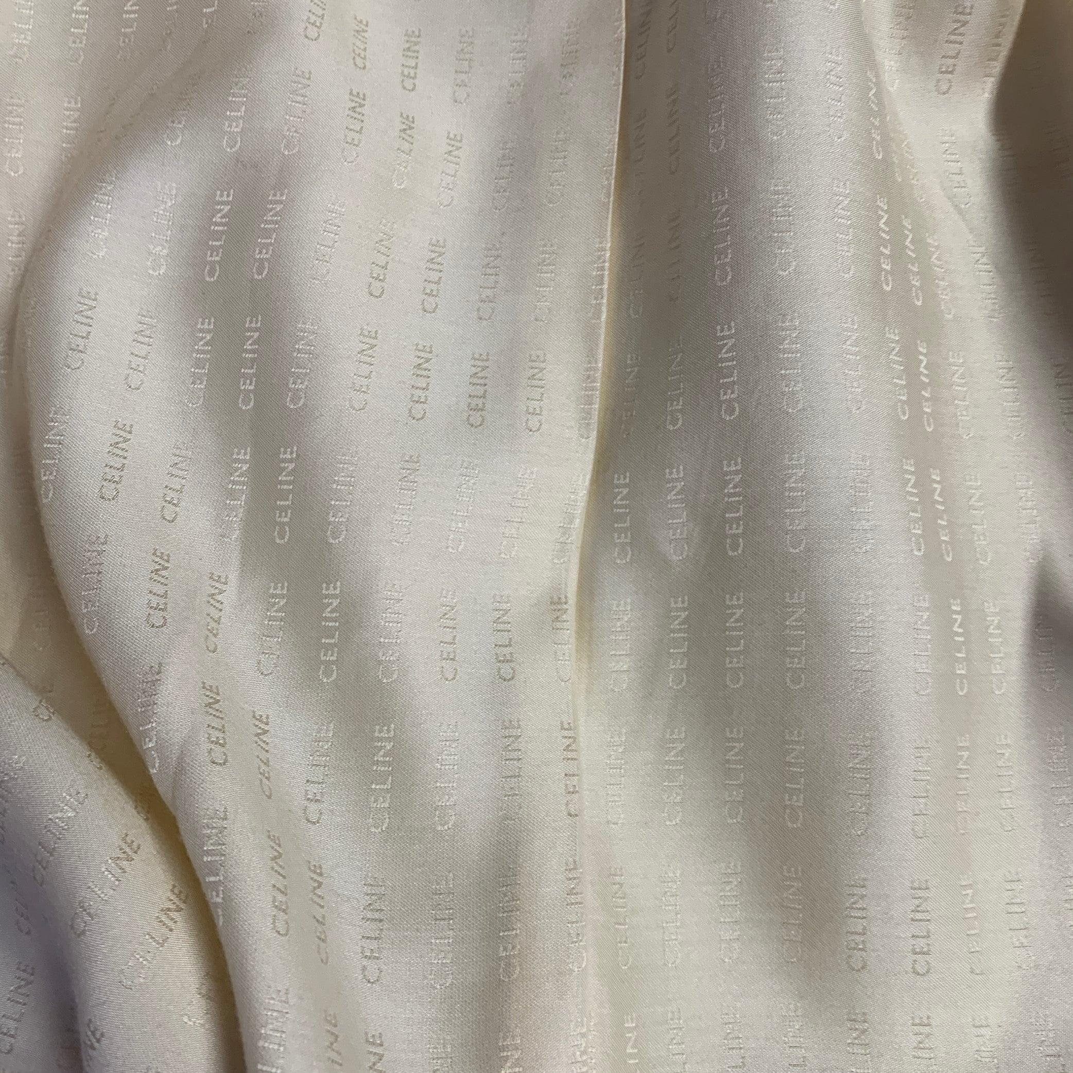 CELINE Size 8 Cream Gold Wool Blend Short Sleeve Jacket Blazer For Sale 3