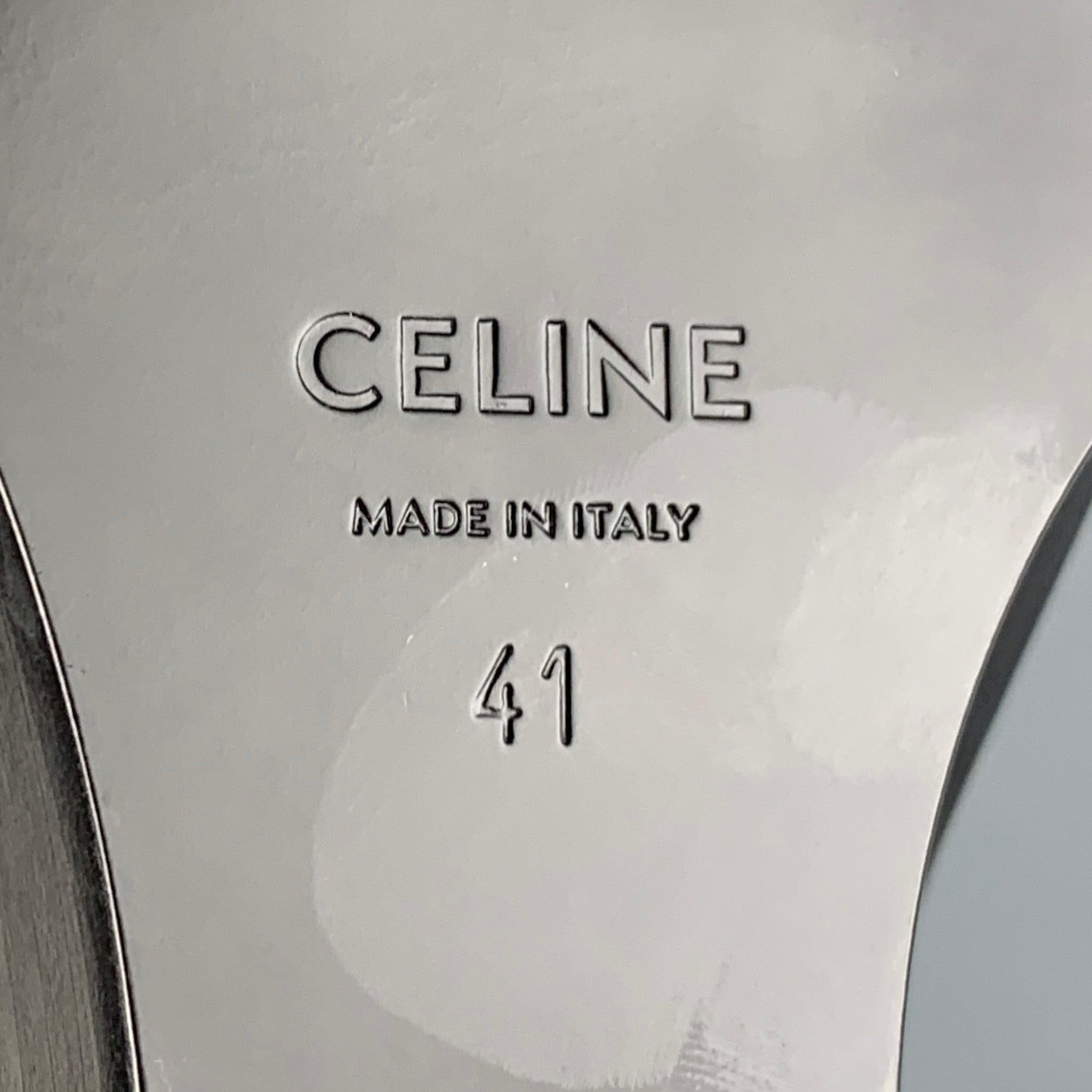 CELINE Size 8 Mens Black Rhinestone Leather Western Boots 4