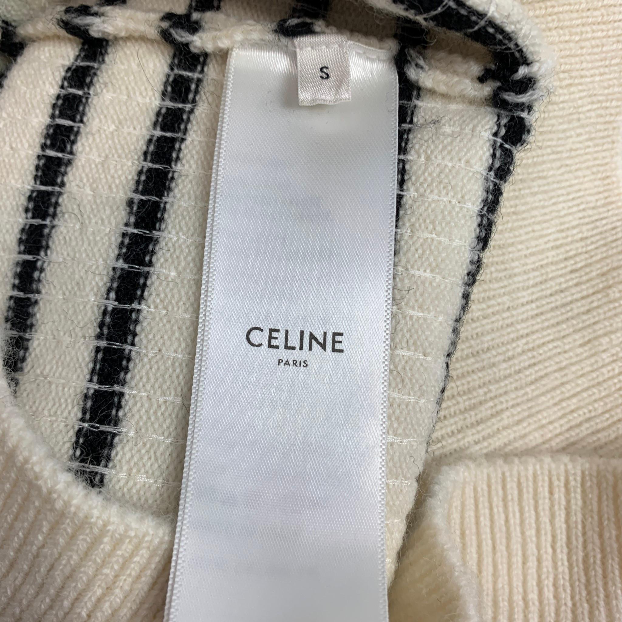 celine striped knit cotton sweater