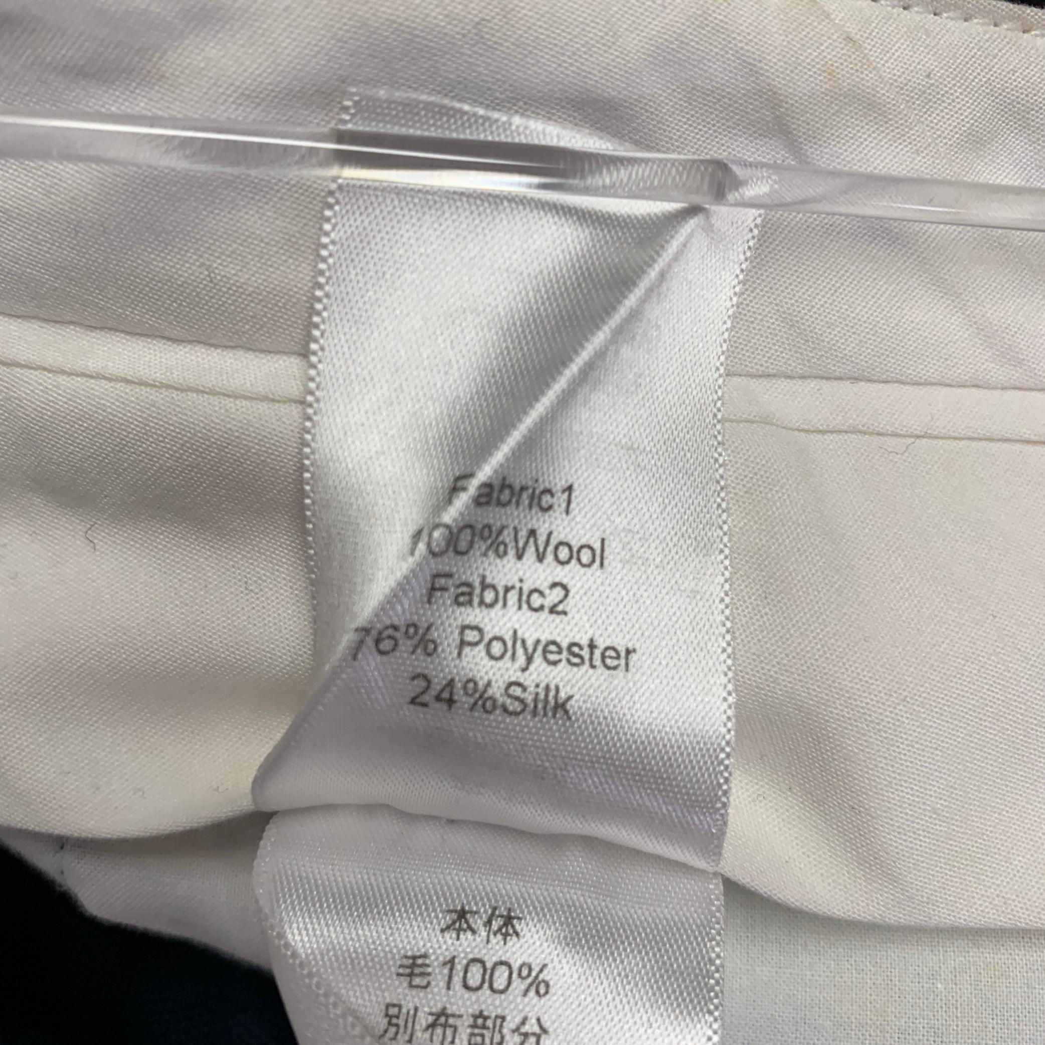 Women's CELINE Size S Navy Black Wool Straight Dress Pants For Sale