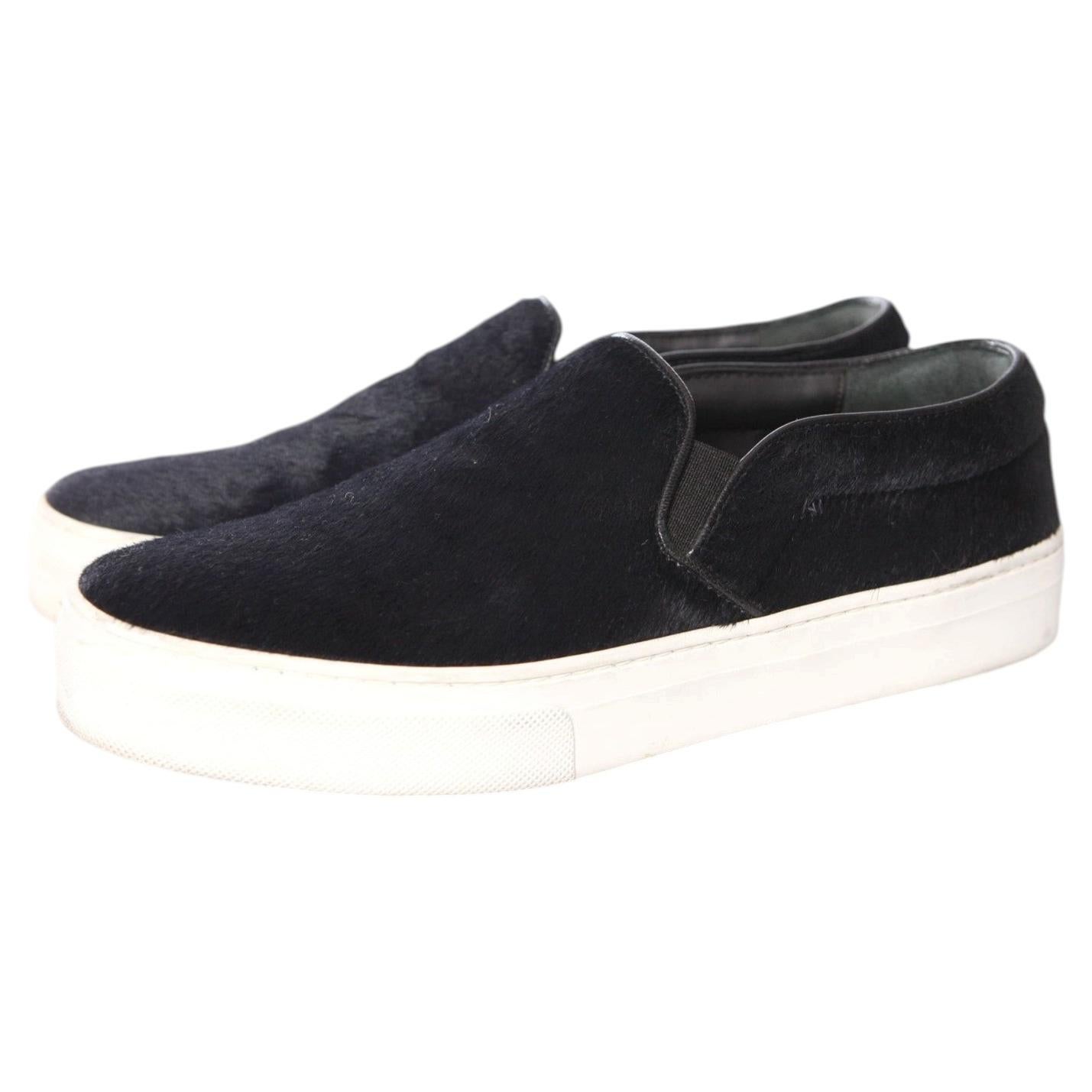 Celine, baskets à enfiler en ponyskin noir