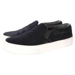 Celine, skate slip-on sneaker in black ponyskin