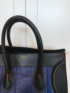 Celine Skin and Leather Mini Luggage Tote
