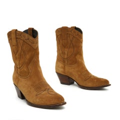 Celine Slimane 2021 Stiefel FR41 Gold Suede Low Tiag Stiefel UK7 US9.5 Céline