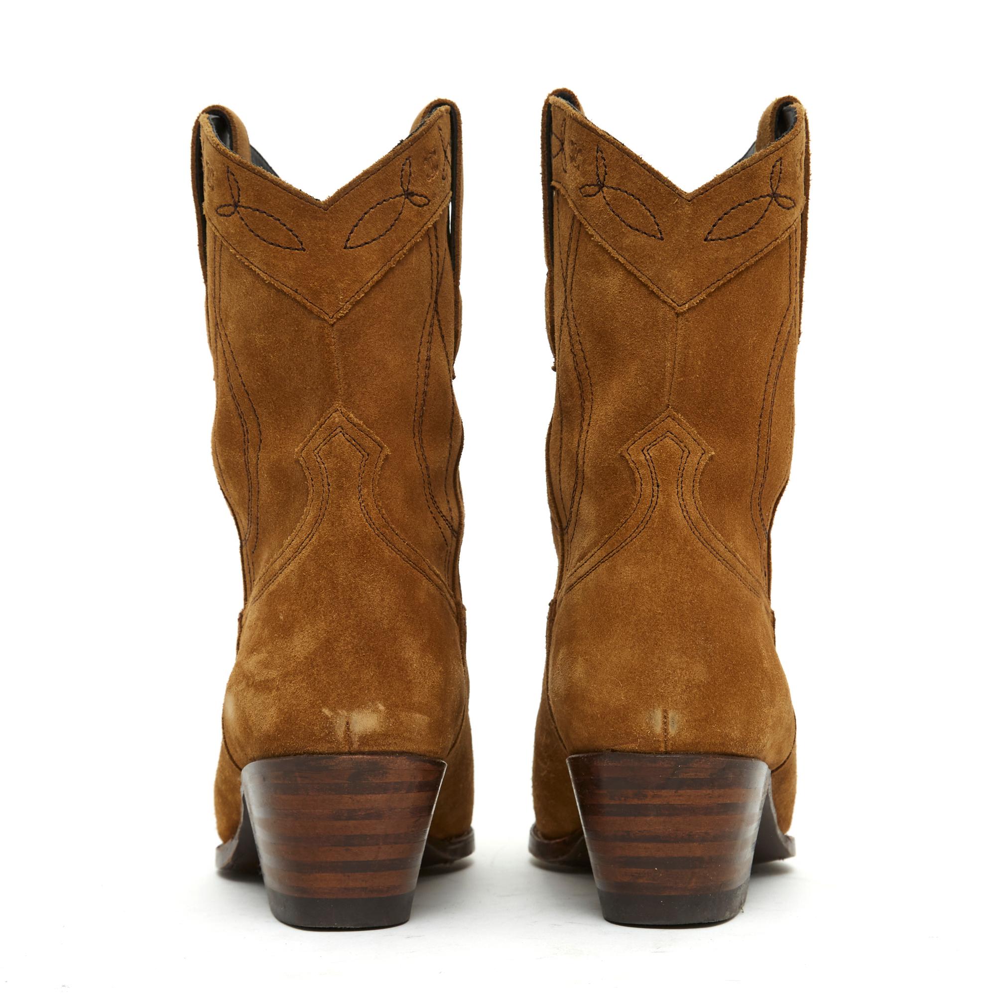 Celine 2021 Boots FR41 Gold Suede Low Tiag Boots UK7 US9.5 Céline Unisexe en vente