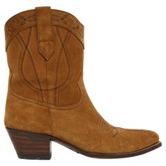 Celine Slimane 2021 Stiefel FR41 Gold Suede Low Tiag Stiefel UK7 US9.5 Céline