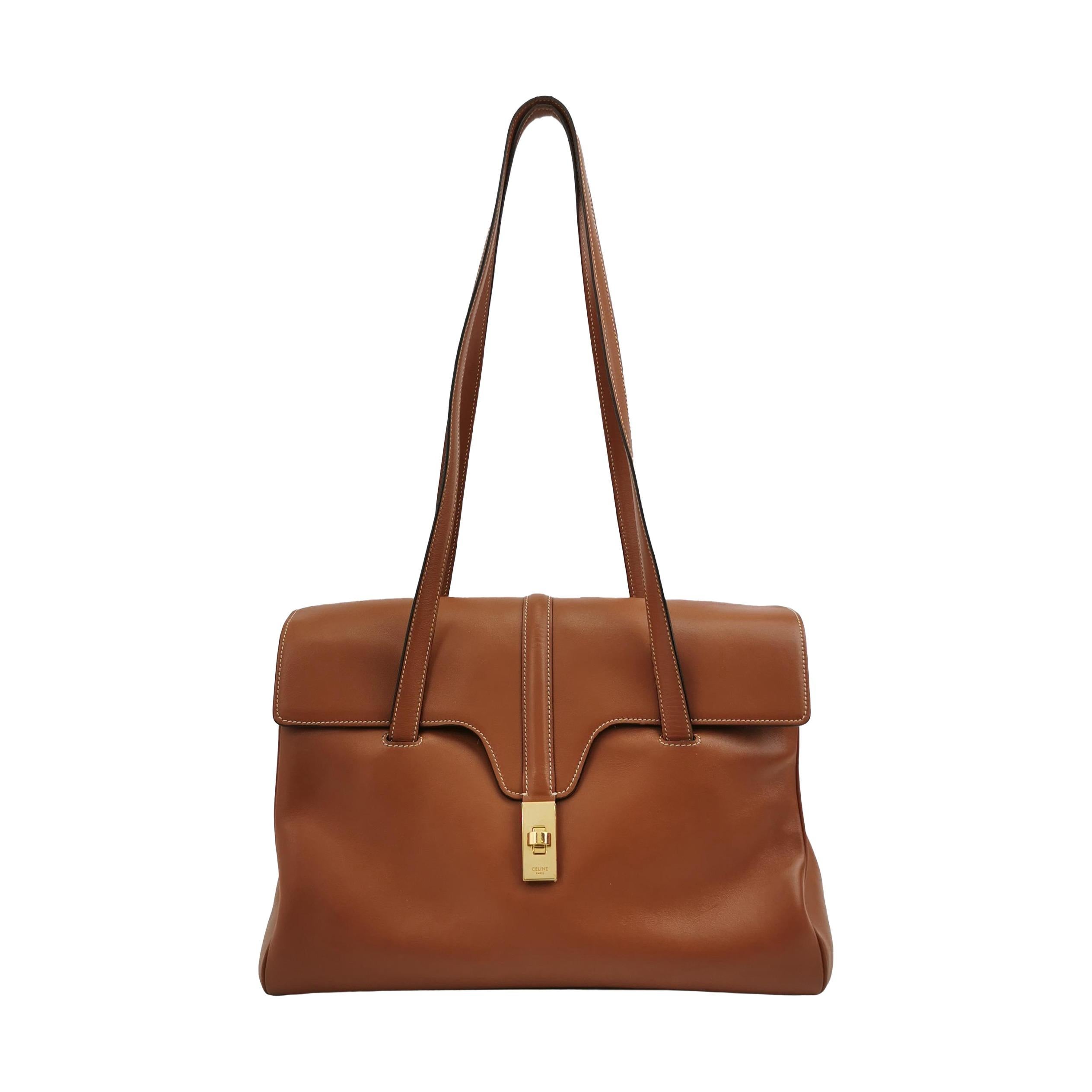Celine Soft 16 Borsa Caramel Natural Tan Pelle di Vitello Liscia