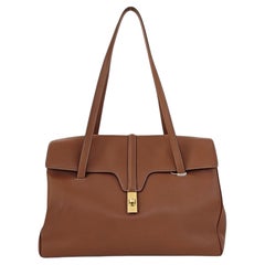 Celine Soft 16 Bag Large Caramel Natural Tan Smooth Satin Calfskin Leather