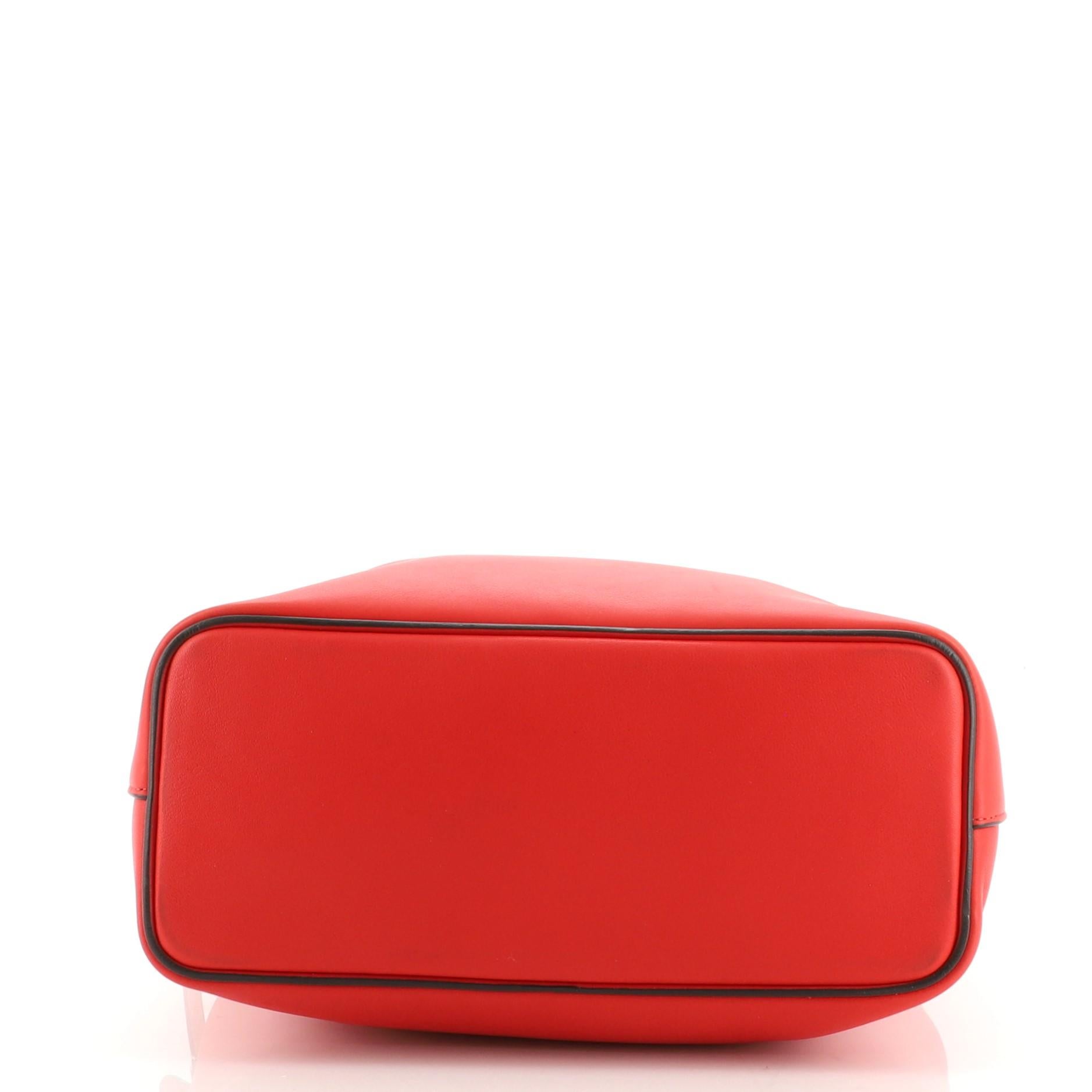 Red Celine Soft Cube Bag Leather Small