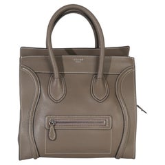 Celine Souris Drummed Calfskin Mini Luggage Tote