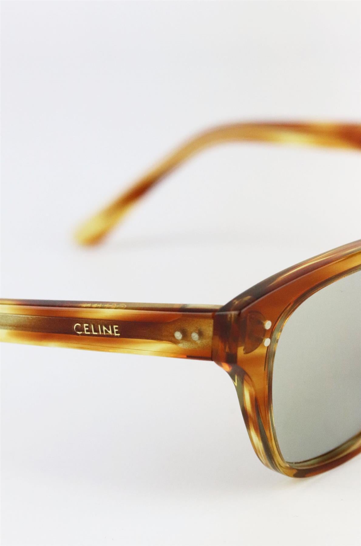 Celine Square Frame Tortoiseshell Acetate Sunglasses In New Condition In London, GB