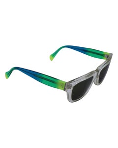 Lunettes de soleil carrées Céline en plastique vert
