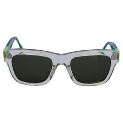 Lunettes de soleil carrées Céline en plastique vert