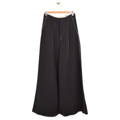 Céline Ss/2015 Runway Black Gigantic Flares Bell Bottom Trousers