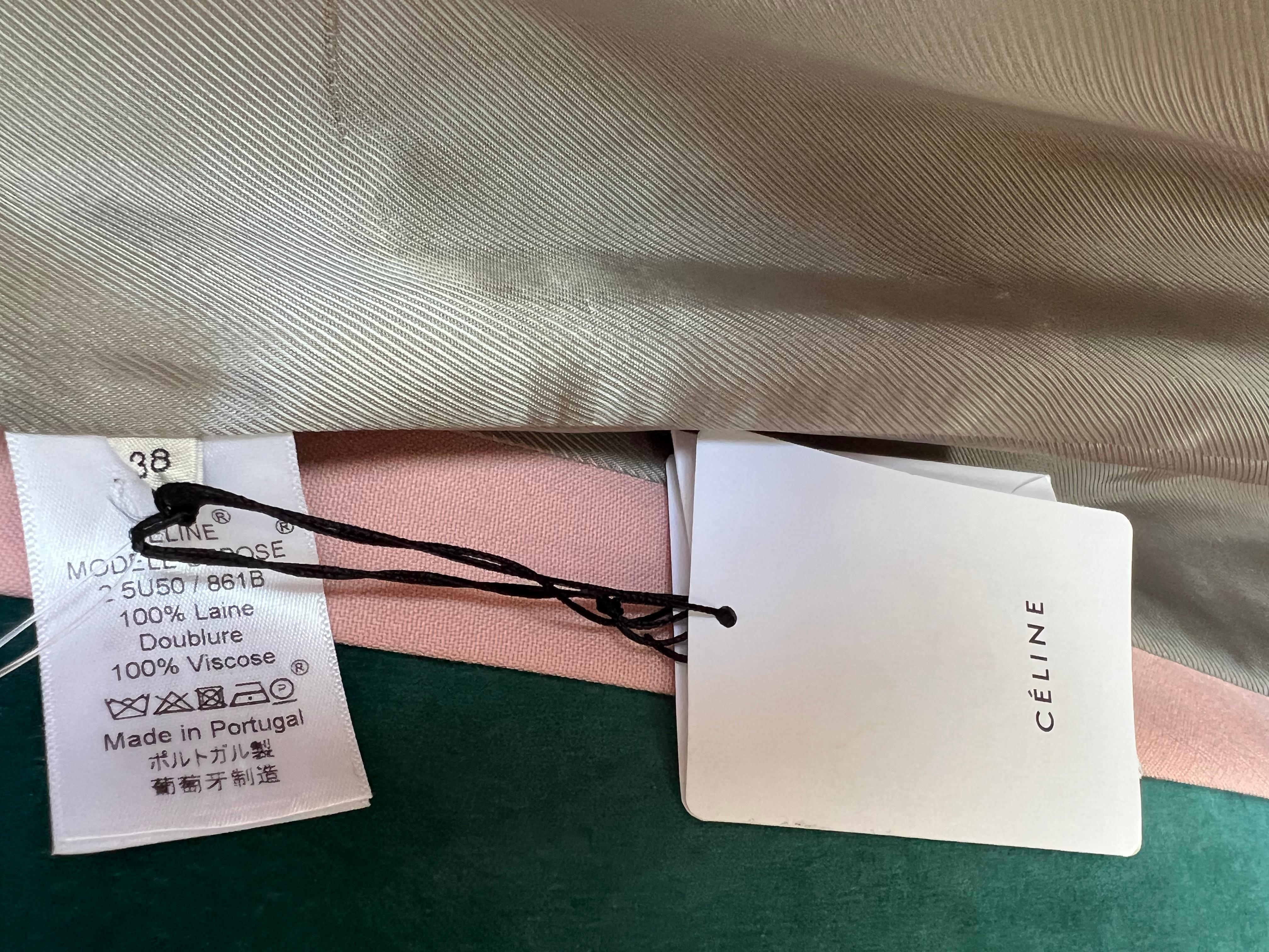 Women's or Men's Celine SS18 Phoebe Philo Pink Belted Blazer For Sale