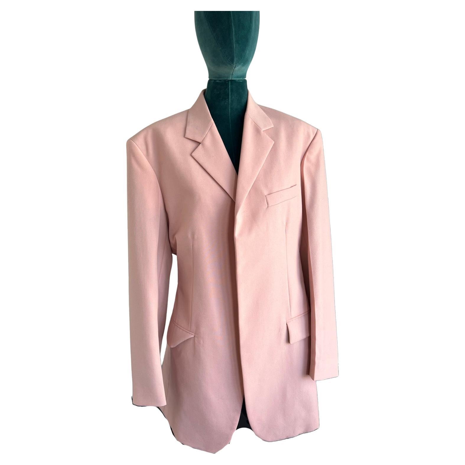 Celine SS18 Phoebe Philo Pink Belted Blazer For Sale