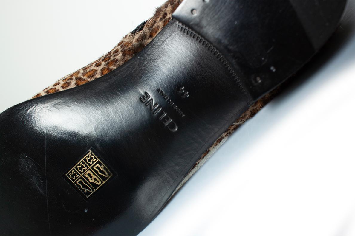 Celine, stivali leopardati in pelle di vitello SS19 in vendita 3