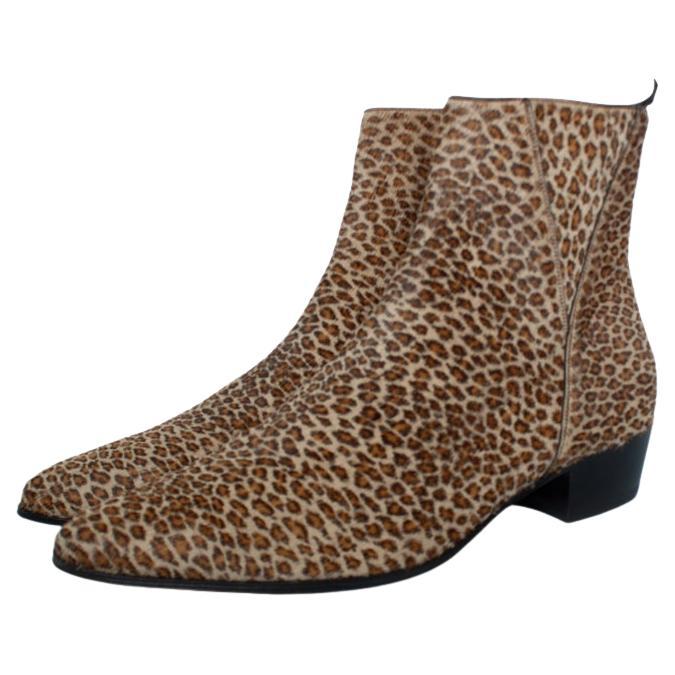 Celine, stivali leopardati in pelle di vitello SS19 in vendita