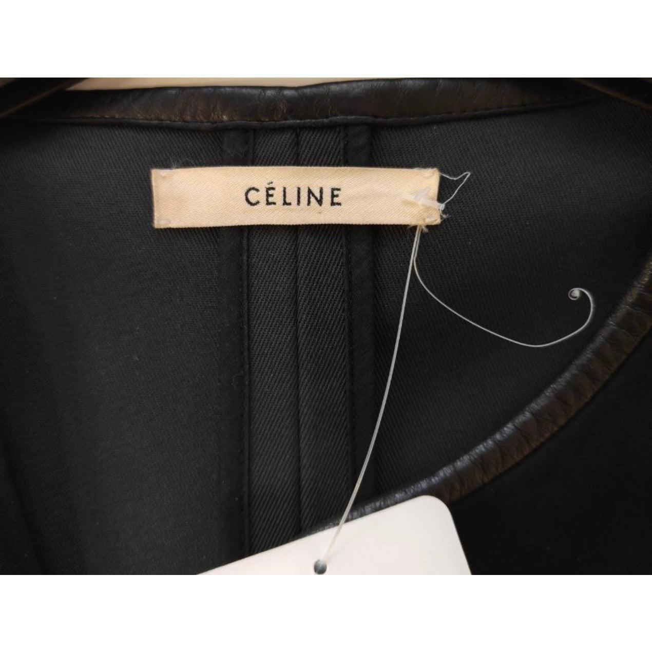 Celine Cappotto Part One in pelle dal taglio dritto - Taglia 42 IT in vendita 2