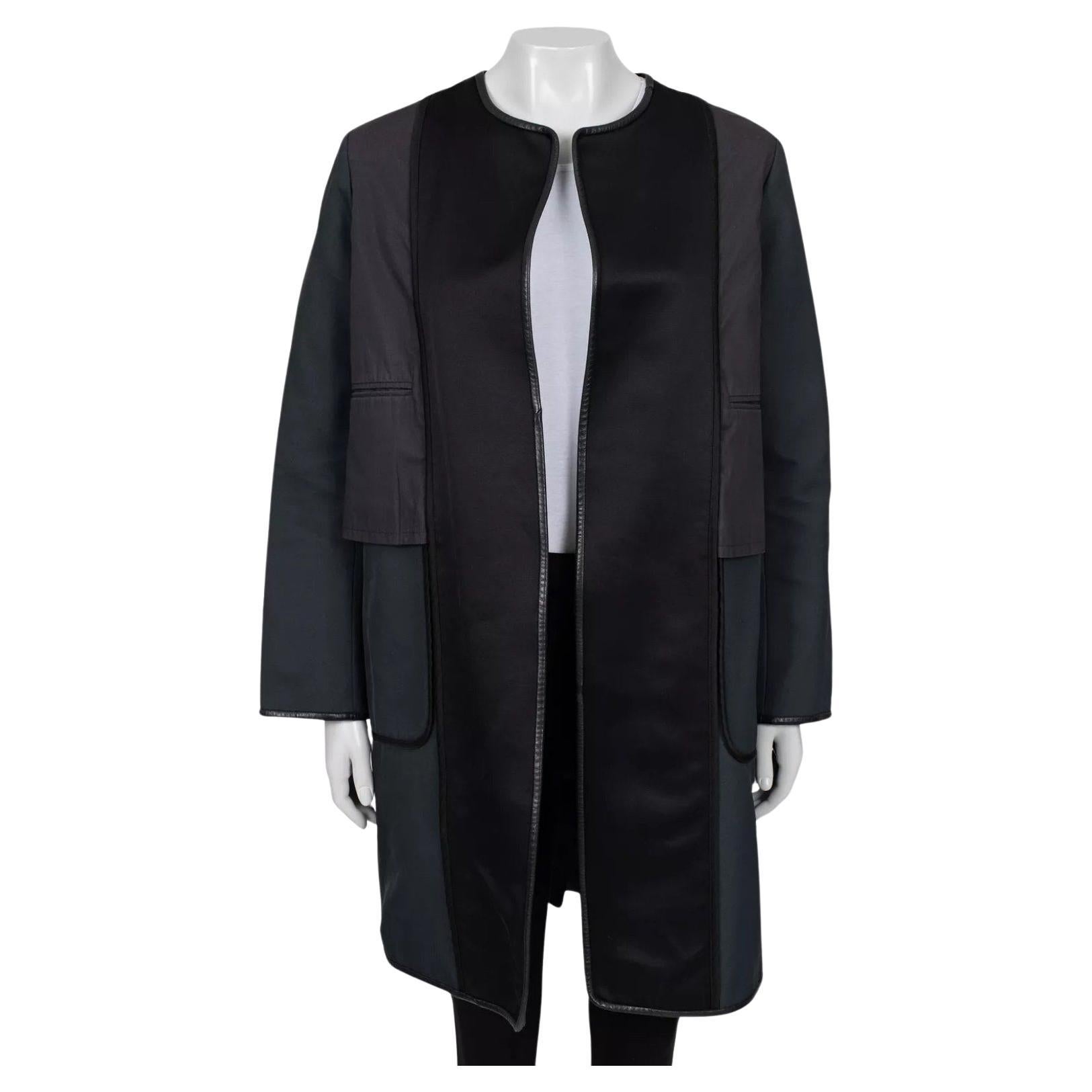 Celine Cappotto Part One in pelle dal taglio dritto - Taglia 42 IT in vendita