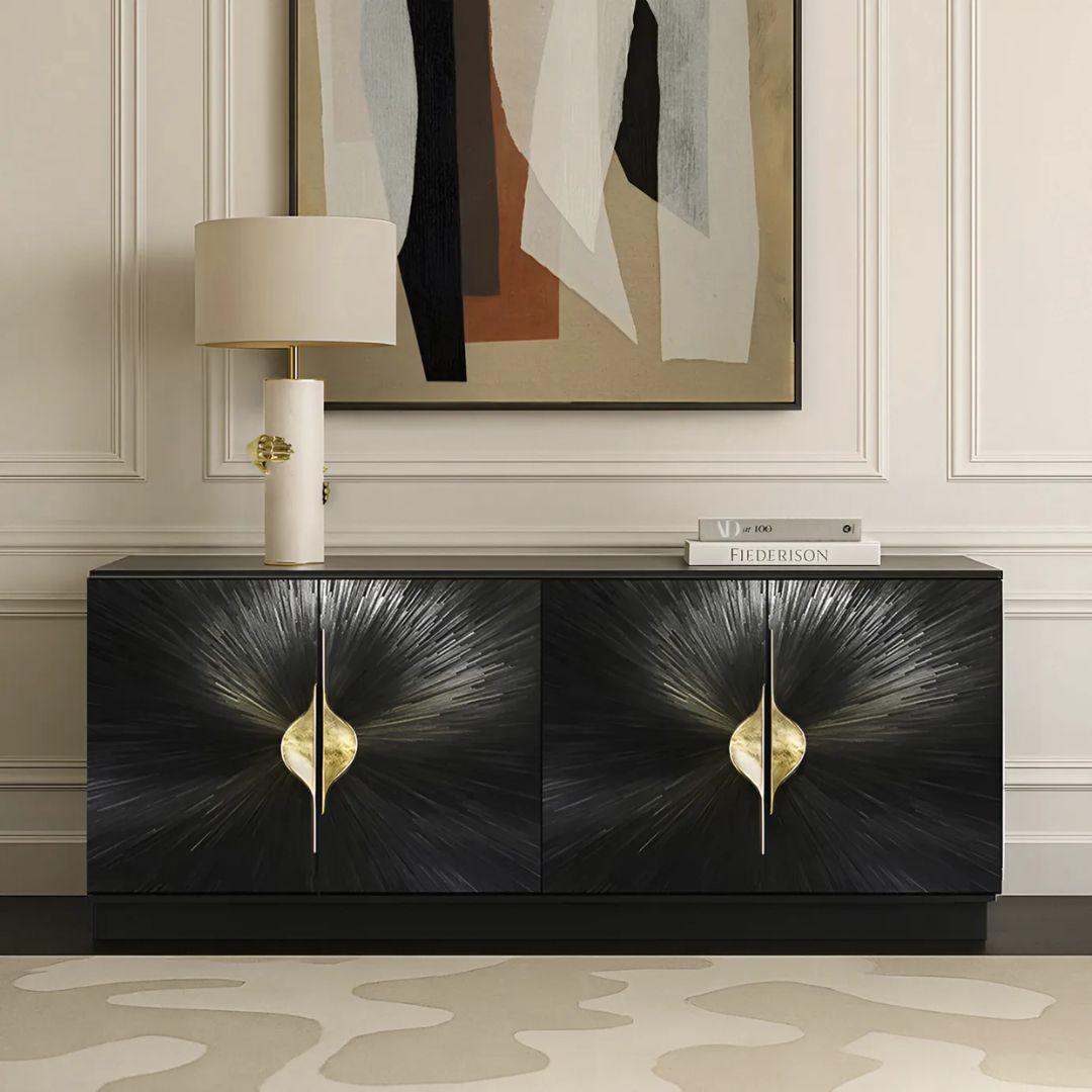 Cast Celine Straw Cabinet For Sale