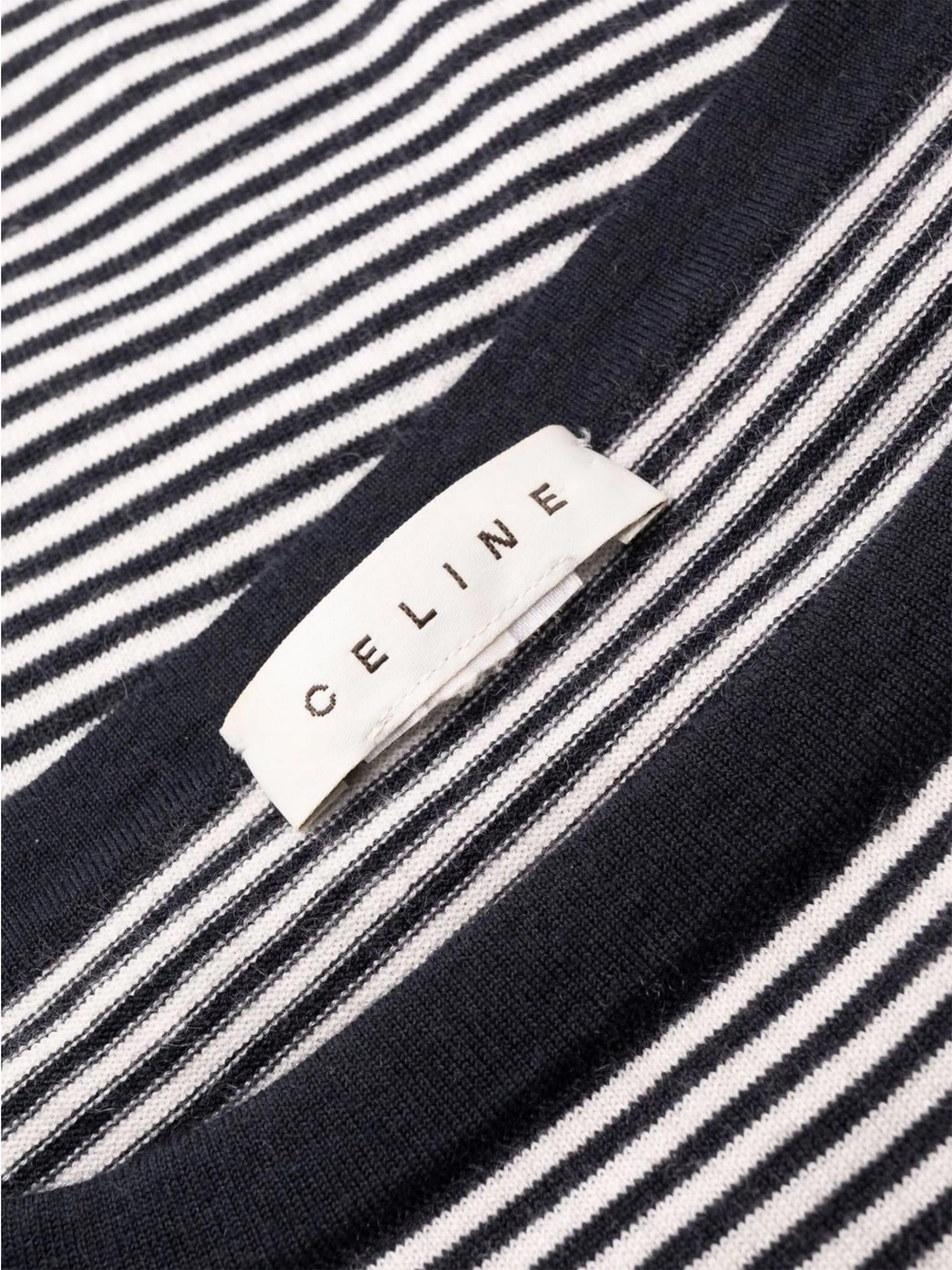 Celine Gestreifter Pullover aus Kaschmir im Angebot 1