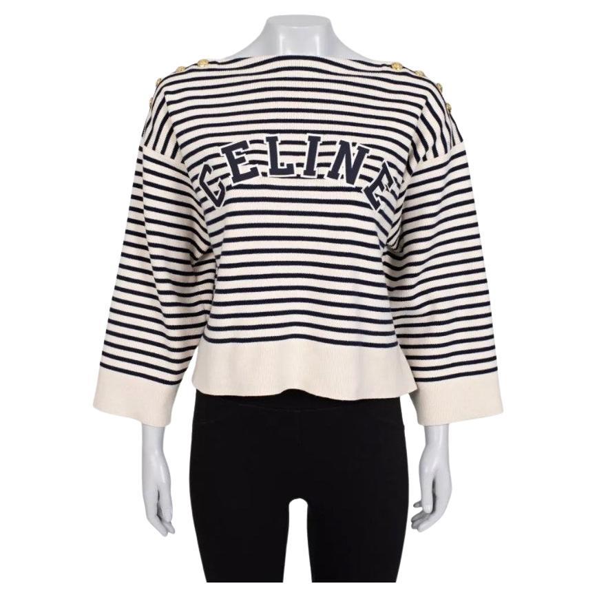 Celine Maglione a maglia oversize a righe taglia M.
