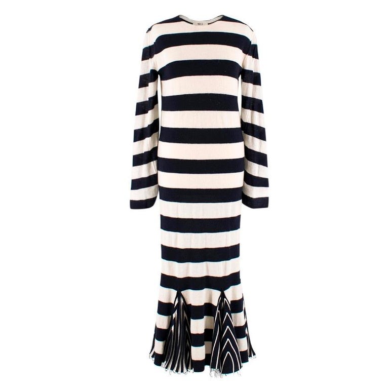 Celine Striped Wool Knit Dress US 4 For Sale at 1stDibs | celine ...