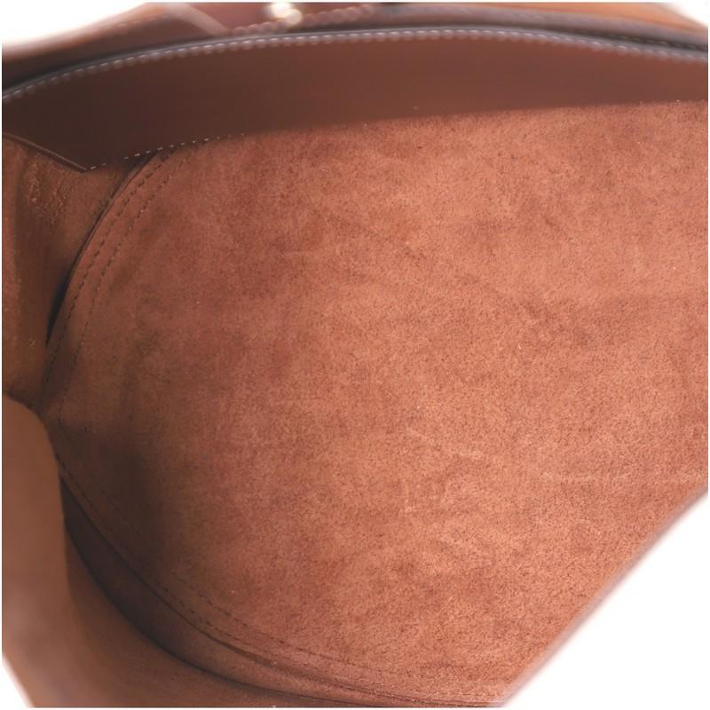 Brown Celine Studs Bucket Bag Calfskin Small