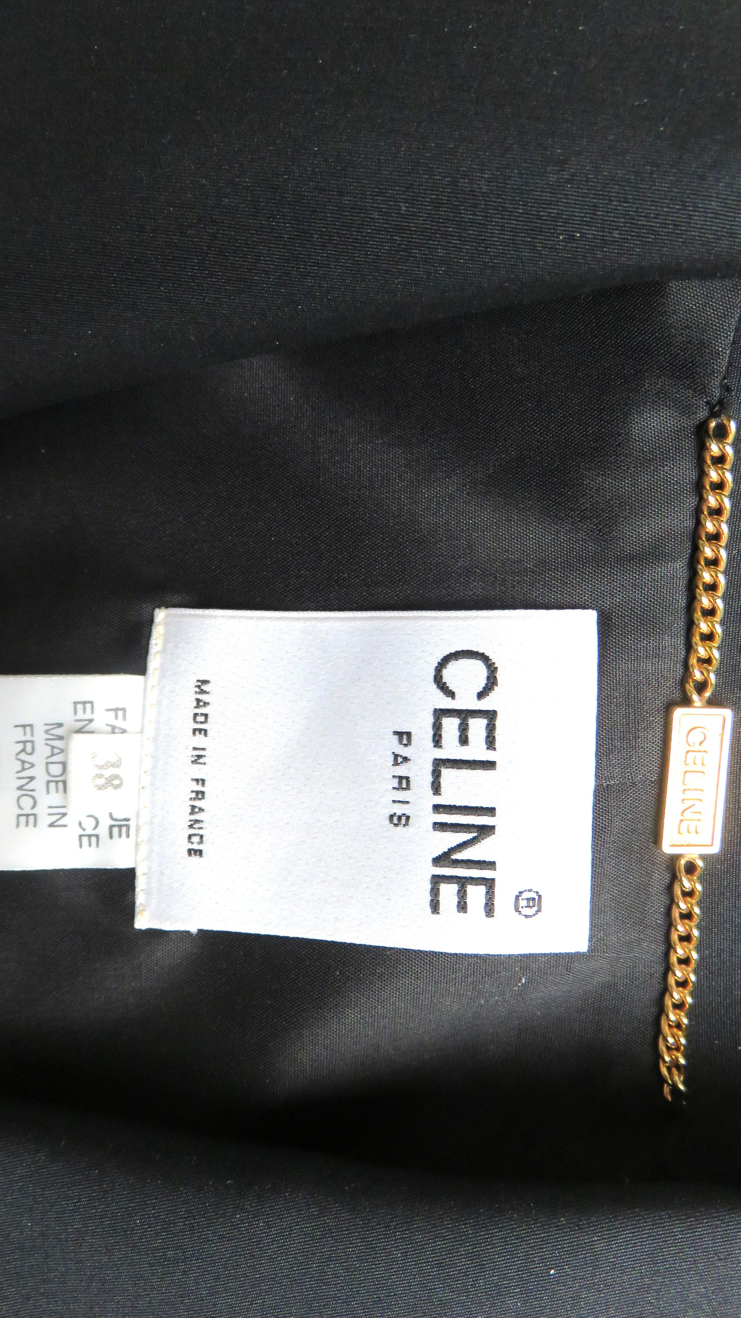 Celine, abito smoking in seta sottile anni '90 in vendita 6