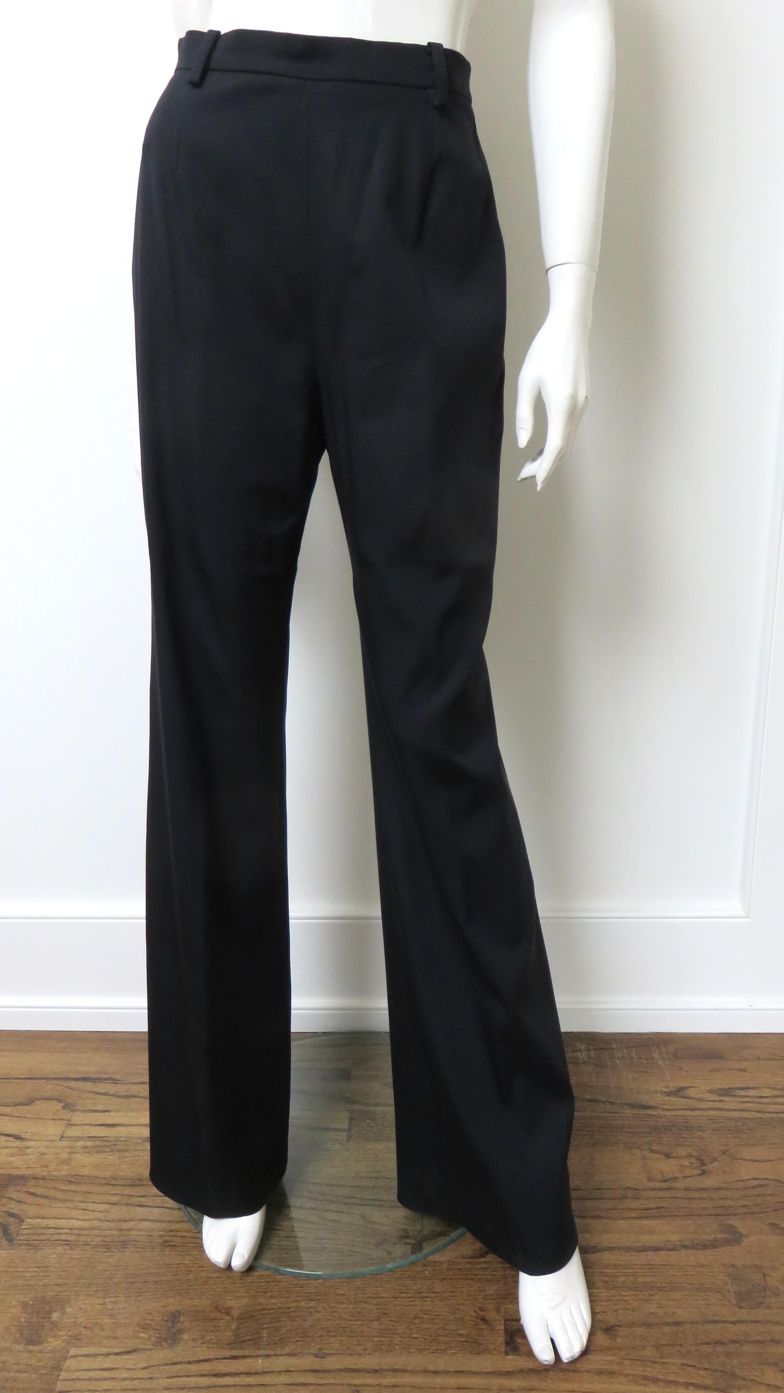 Celine, abito smoking in seta sottile anni '90 in vendita 2