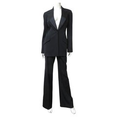 Celine Subtle Silk Tuxedo Suit 1990s