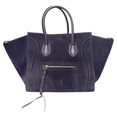 Used Celine Suede Mini Luggage Tote