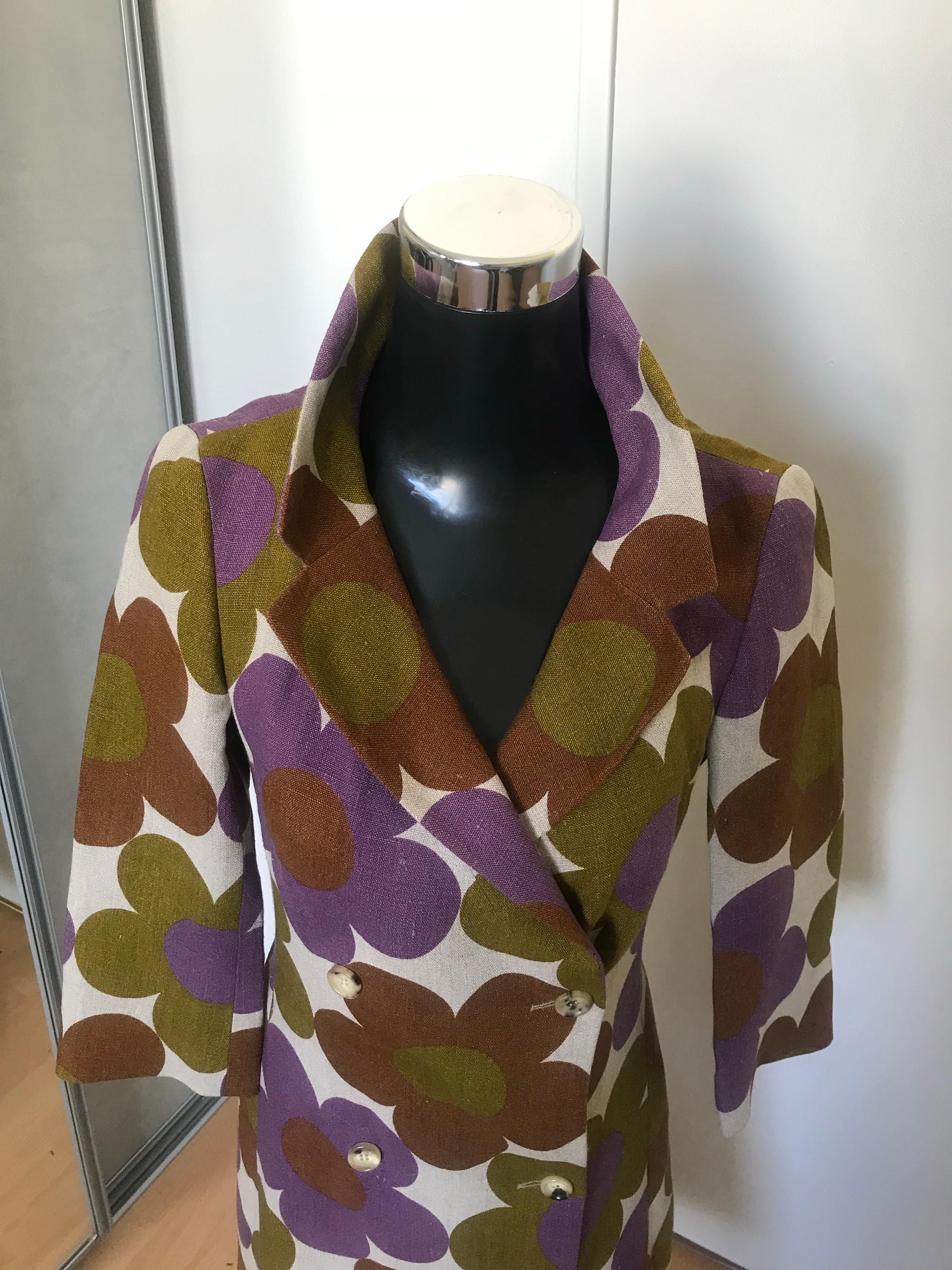 CELINE. Superbe manteau en lin d'époque. Phoebe Philo. Pour femmes en vente