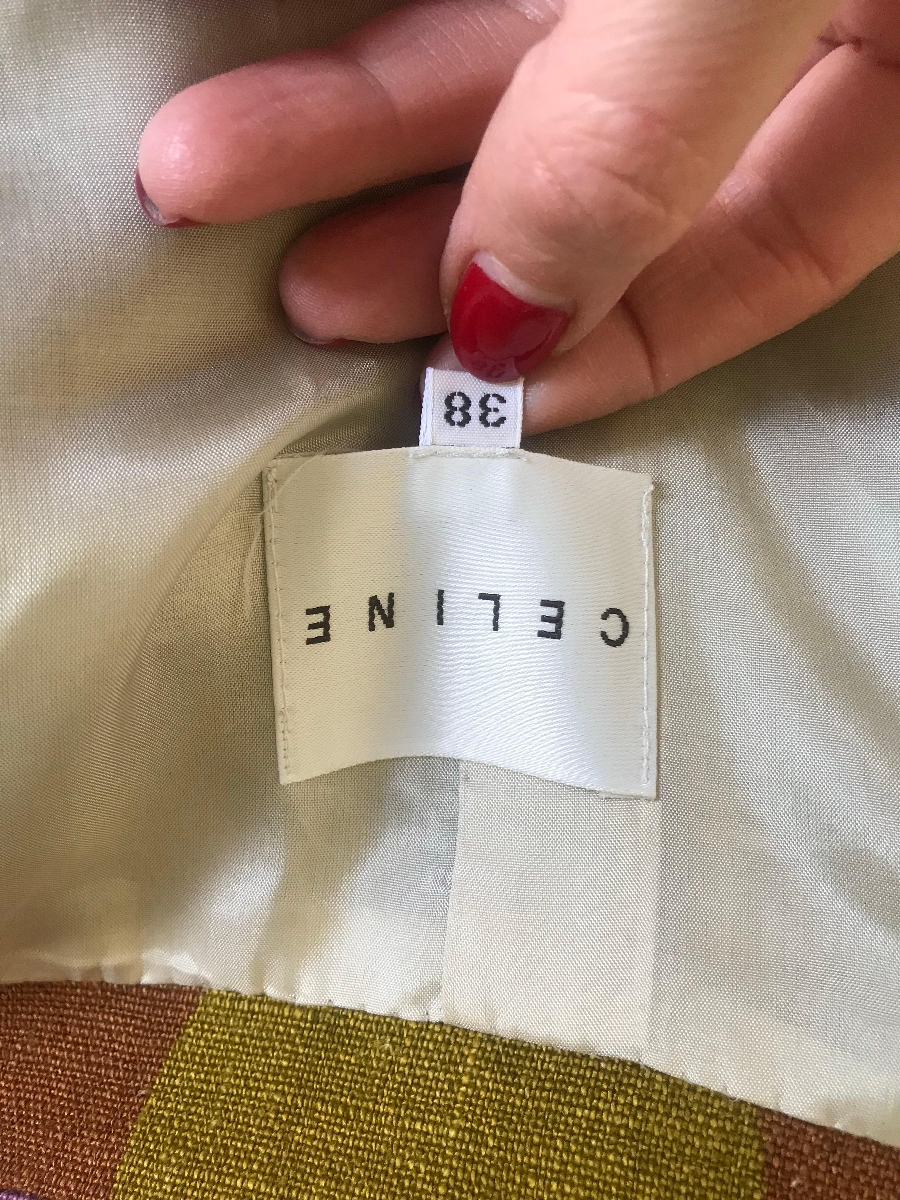 CELINE. Superbe manteau en lin d'époque. Phoebe Philo. en vente 2