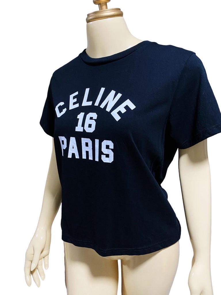 CELINE ネイビー Tシャツ 16 CELINE T-shirt Logo 