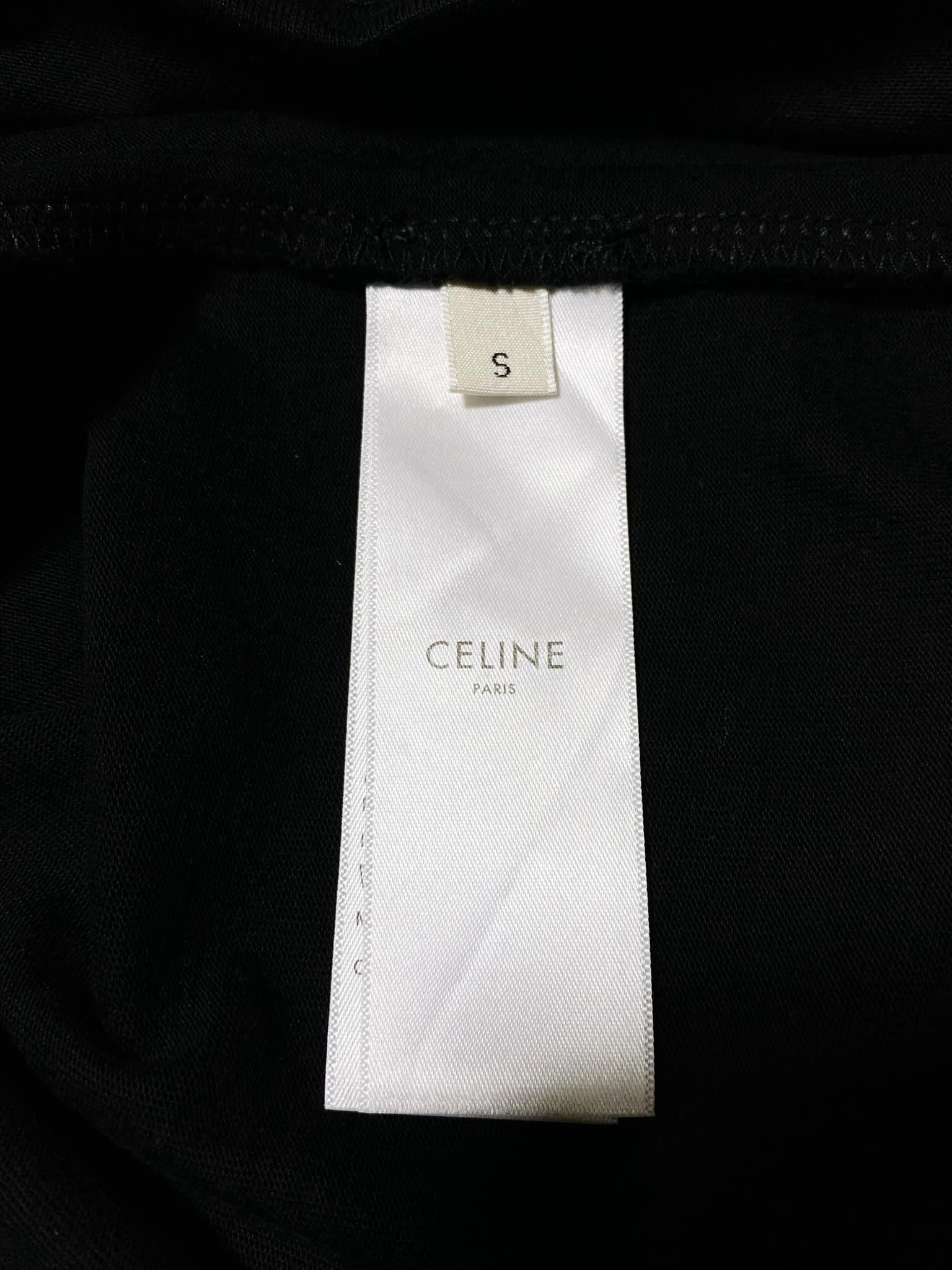 CELINE T-shirt Logo Celine 16 Paris en vente 4