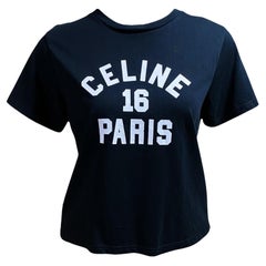 CELINE T-shirt Logo "Celine 16 Paris"