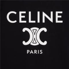 T-shirt Celine « Triomphe noir » 40FR Slimane, noir, court, UK12, US10, &New, Céline