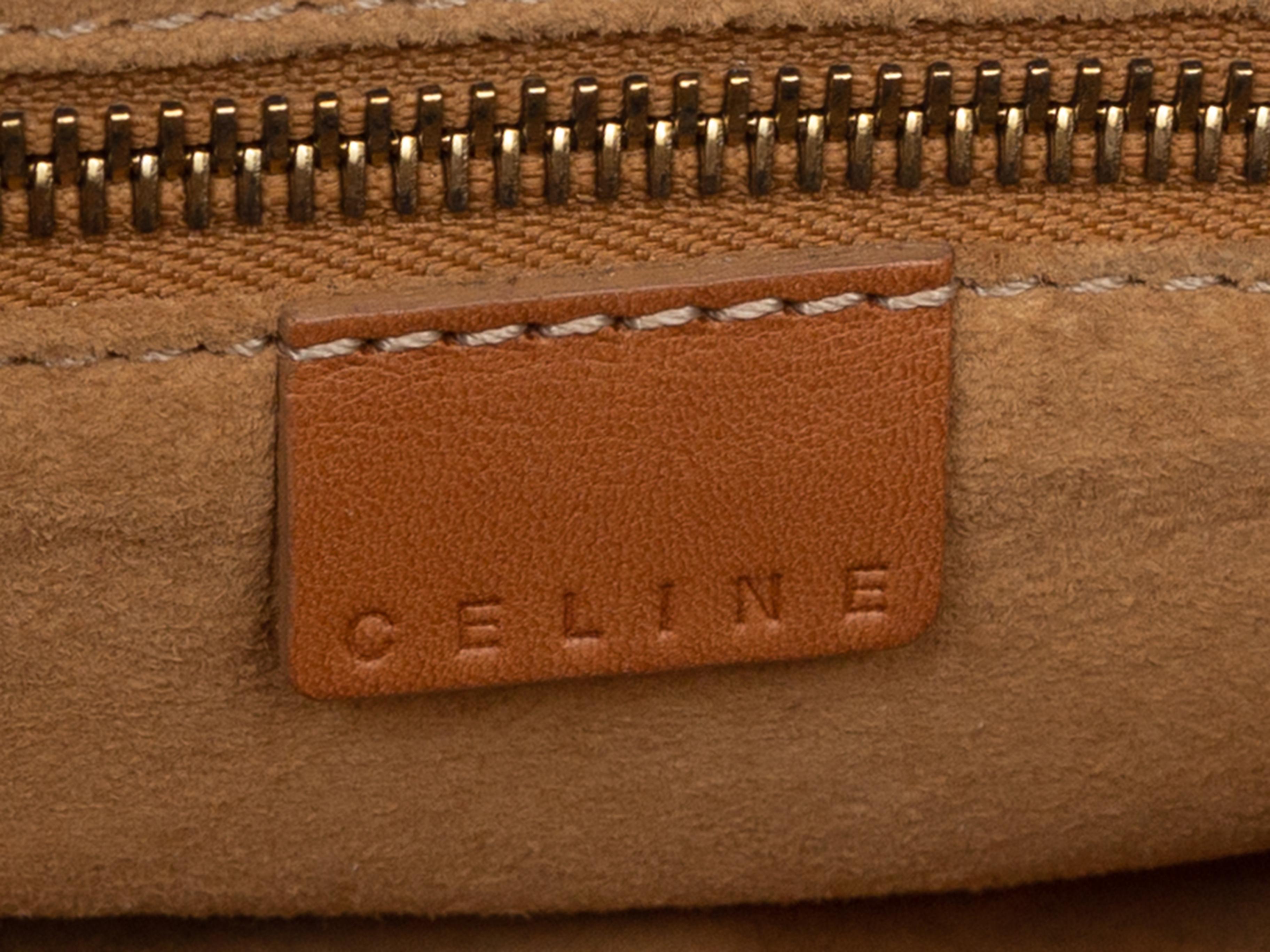 Orange Celine Tan 2004 Leather Mini Flap Shoulder Bag